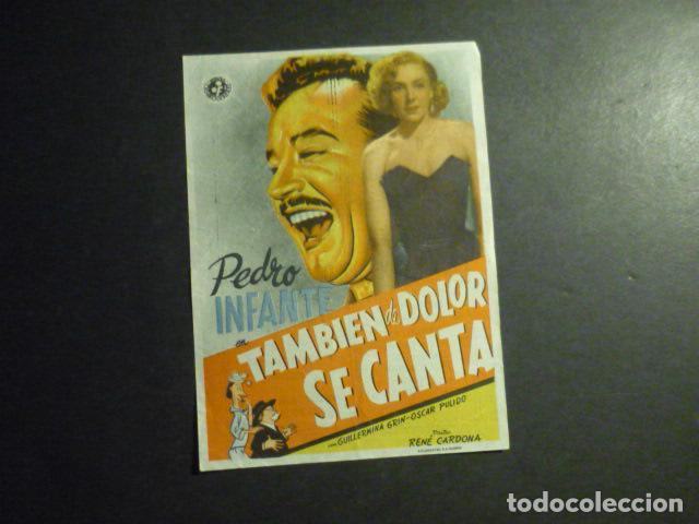  Flyers Publicitaires de films Anciens: TAMBIEN DEL DOLOR SE CANTA PROGRAMA DE MANO CON PUBLICIDAD TEATRO PRINCIPAL REINOSA