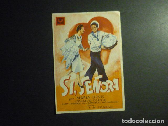 Cine: SI, SE&Ntilde;ORA PROGRAMA DE MANO SIN PUBLICIDAD