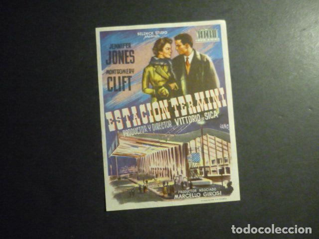 Cine: ESTACION TERMINI PROGRAMA DE MANO CON PUBLICIDAD CINE MADRID REINOSA