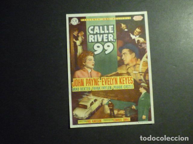  Flyers Publicitaires de films Anciens: CALLE RIVER 99 PROGRAMA DE MANO CON PUBLICIDAD CINE MADRID REINOSA