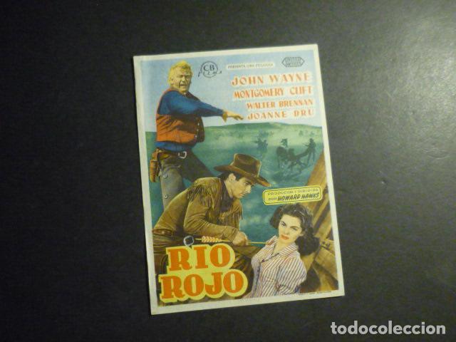 Cine: RIO ROJO PROGRAMA DE MANO CON PUBLICIDAD TEATRO PRINCIPAL REINOSA
