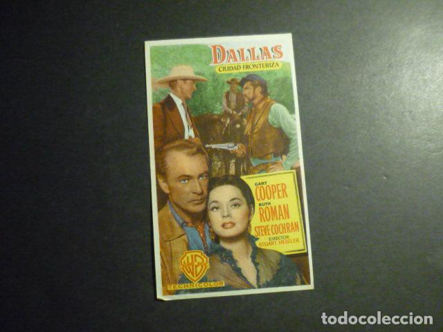  Flyers Publicitaires de films Anciens: DALLAS CIUDAD FRONTERIZA PROGRAMA DE MANO CON PUBLICIDAD CINES MADRID