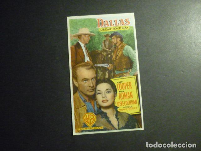  Flyers Publicitaires de films Anciens: DALLAS CIUDAD FRONTERIZA PROGRAMA DE MANO CON PUBLICIDAD CINES MADRID