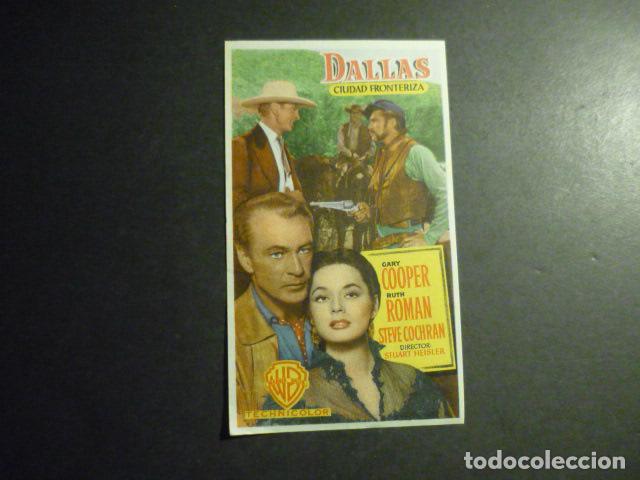  Flyers Publicitaires de films Anciens: DALLAS CIUDAD FRONTERIZA PROGRAMA DE MANO CON PUBLICIDAD CINES MADRID