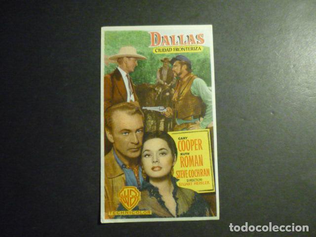  Flyers Publicitaires de films Anciens: DALLAS CIUDAD FRONTERIZA PROGRAMA DE MANO CON PUBLICIDAD CINES MADRID