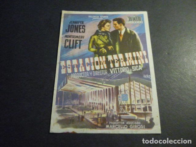  Flyers Publicitaires de films Anciens: ESTACION TERMINI PROGRAMA DE MANO CON PUBLICIDAD CINE MADRID REINOSA