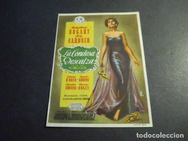  Flyers Publicitaires de films Anciens: LA CONDESA DESCALZA PROGRAMA DE MANO CON PUBLICIDAD CINE MADRID REINOSA