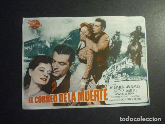  Foglietti di film di film antichi di cinema: EL CORREO DE LA MUERTE PROGRAMA DE MANO CON PUBLICIDAD TEATRO PRINCIPAL REINOSA