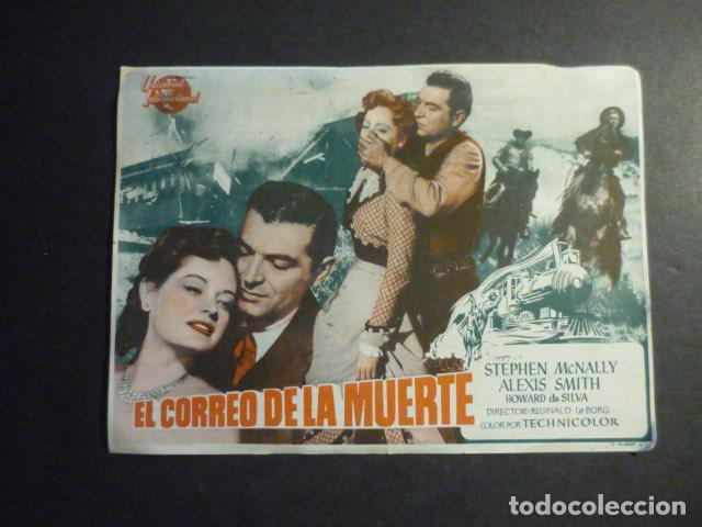  Flyers Publicitaires de films Anciens: EL CORREO DE LA MUERTE PROGRAMA DE MANO CON PUBLICIDAD TEATRO PRINCIPAL REINOSA