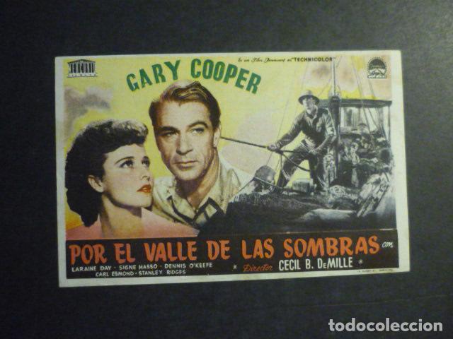  Flyers Publicitaires de films Anciens: POR EL VALLE DE LAS SOMBRAS PROGRAMA DE MANO CON PUBLICIDAD TEATRO CIRCO DENIA