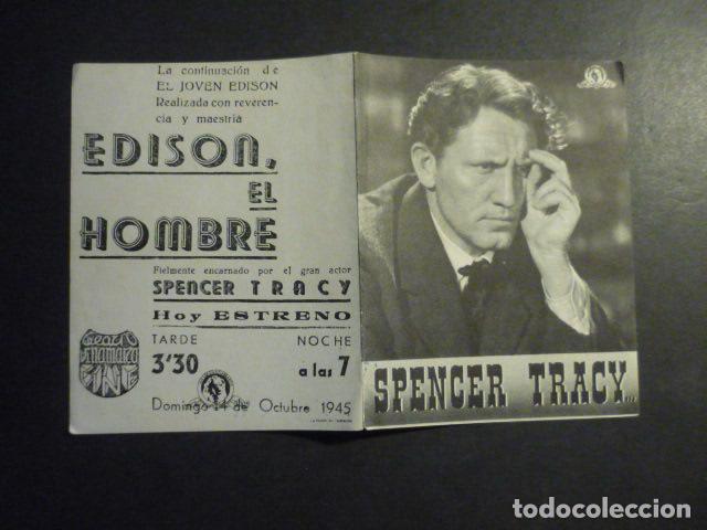 Kino: EDISON EL HOMBRE PROGRAMA DE MANO DOBLE CON PUBLICIDAD TEATRO VILLAMARTA JEREZ DE LA FRONTERA