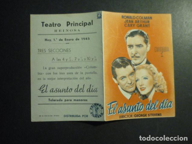 Cinema: EL ASUNTO DEL D&Iacute;A PROGRAMA DE MANO DOBLE CON PUBLICIDAD TEATRO PRINCIPAL REINOSA