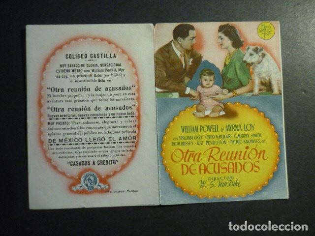 Cine: OTRA REUNION DE ACUSADOS PROGRAMA DE MANO DOBLE CON PUBLICIDAD COLISEO CASTILLA BURGOS