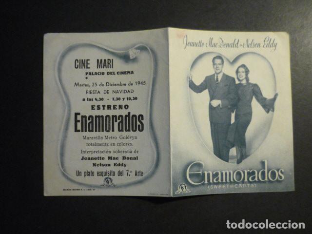  Flyers Publicitaires de films Anciens: ENAMORADOS PROGRAMA DE MANO DOBLE CON PUBLICIDAD CINE MARI LEON