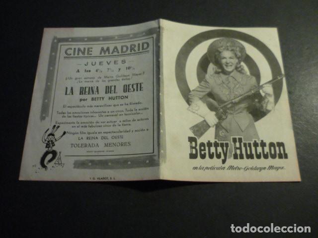  Foglietti di film di film antichi di cinema: LA REINA DEL OESTE PROGRAMA DE MANO DOBLE CON PUBLICIDAD CINE MADRID REINOSA