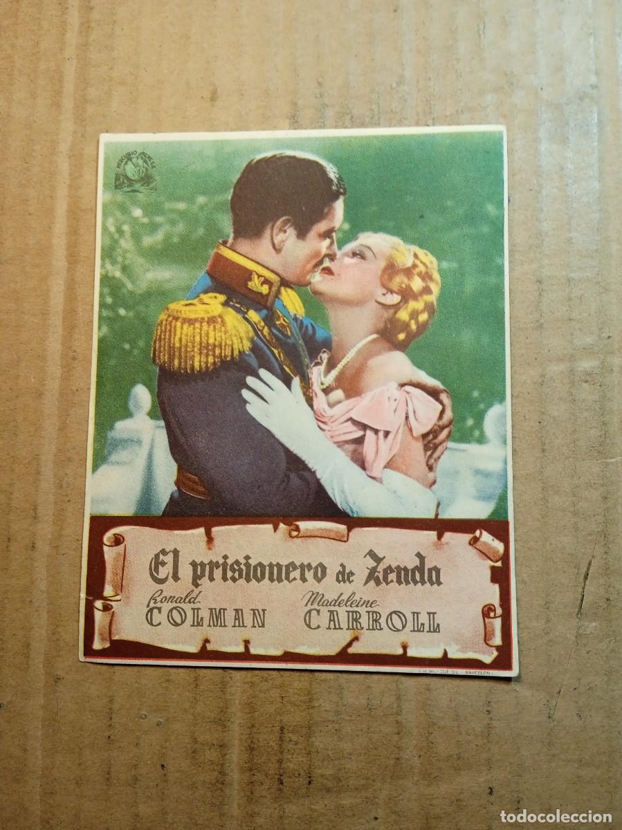 Cine: FOLLETO DE MANO CON PUBLICIDAD EL PRISIONERO DE ZENDA