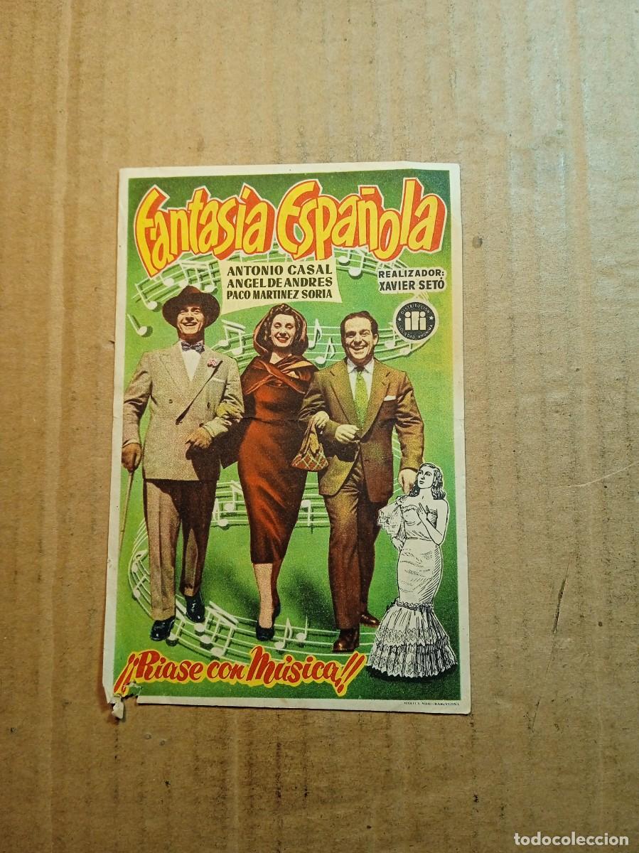  Flyers Publicitaires de films Anciens: FOLLETO DE MANO CON PUBLICIDAD FANTASIA ESPA&Ntilde;OLA