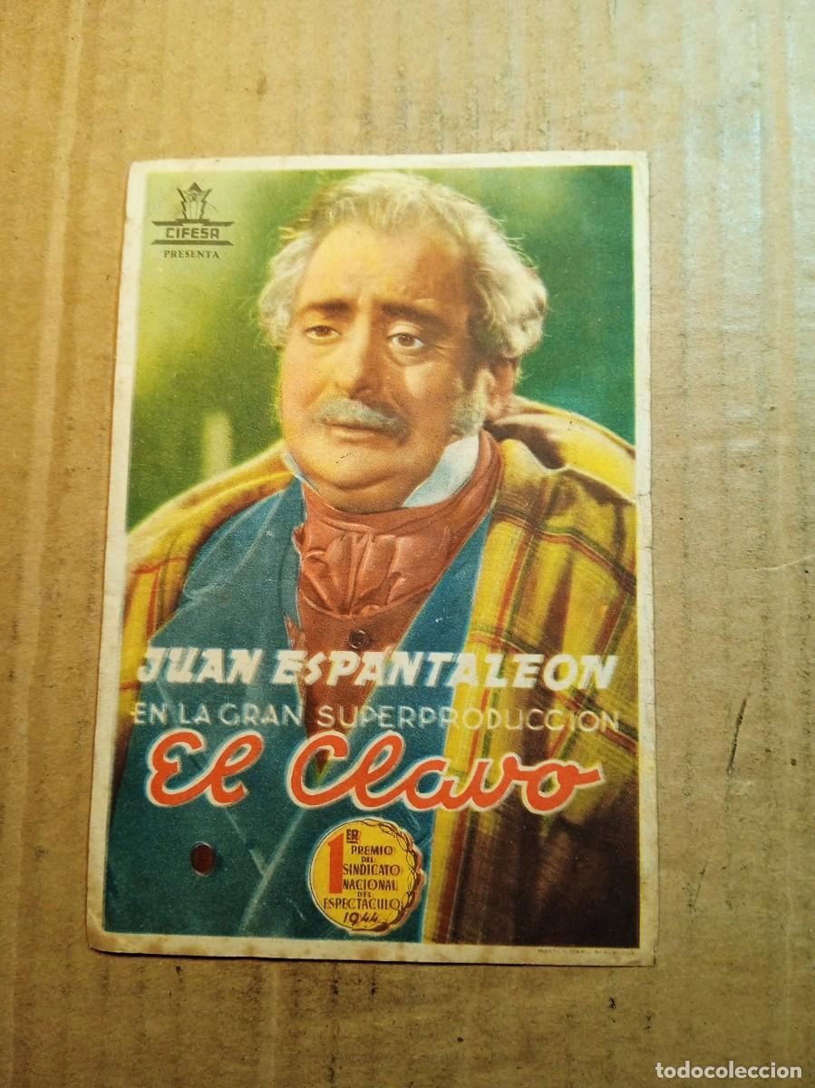 Flyers Publicitaires de films Anciens: FOLLETO DE MANO CON PUBLICIDAD EL CLAVO