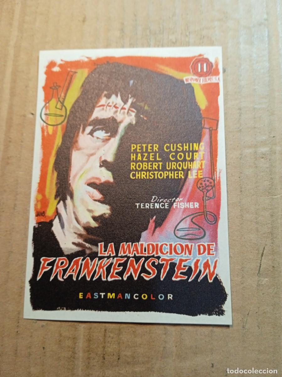 Cinema: FOLLETO DE MANO CON PUBLICIDAD LA MALDICI&Oacute;N DE FRANKENSTEIN