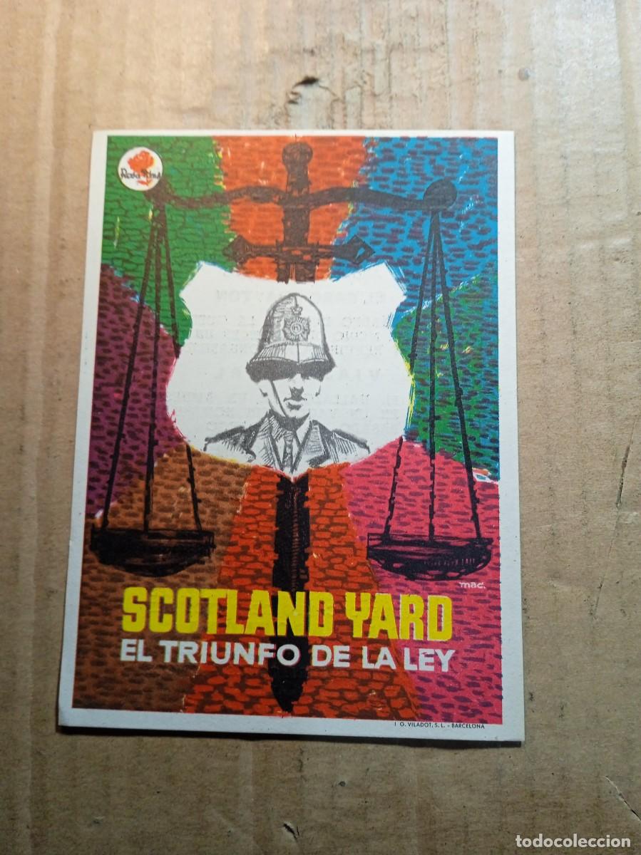 Kino: FOLLETO DE MANO CON PUBLICIDAD SCOTLAND YARD EL TRIUNFO DE LA LEY
