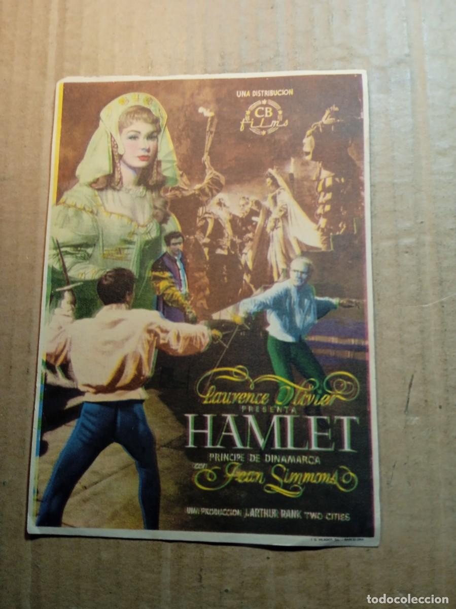  Flyers Publicitaires de films Anciens: FOLLETO DE MANO CON PUBLICIDAD HAMLET (EL PR&Iacute;NCIPE DE DINAMARCA)