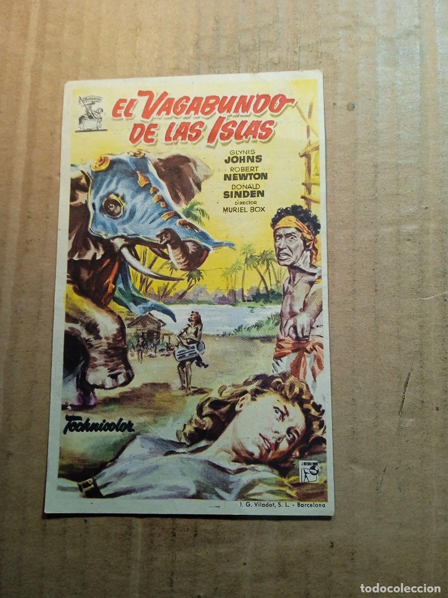 Flyers Publicitaires de films Anciens: FOLLETO DE MANO CON PUBLICIDAD EL VAGABUNDO DE LAS ISLAS