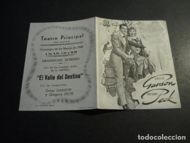  Flyers Publicitaires de films Anciens: EL VALLE DEL DESTINO PROGRAMA DE MANO DOBLE CON PUBLICIDAD TEATRO PRINCIPAL REINOSA