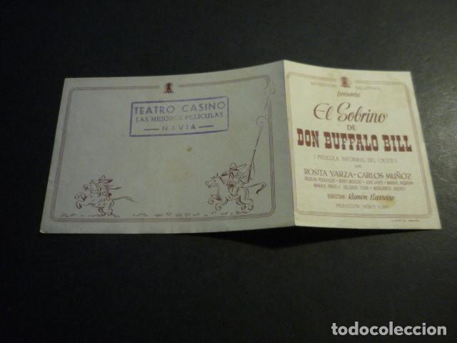 Cinema: EL SOBRINO DE DON BUFFALO BILL PROGRAMA DE MANO DOBLE CON PUBLICIDAD TEATRO CASINO NAVIA ASTURIAS