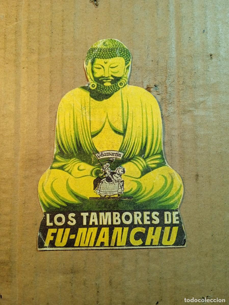  Foglietti di film di film antichi di cinema: FOLLETO DE MANO TROQUELADO LOS TAMBORES DE FU-MANCHU