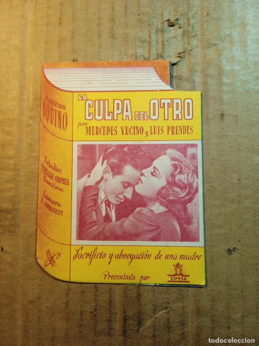  Foglietti di film di film antichi di cinema: FOLLETO DE MANO TROQUELADO LA CULPA DEL OTRO