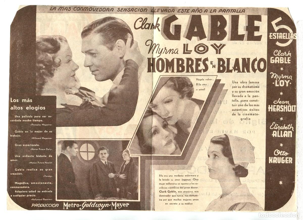 Cine: HOMBRES EN BLANCO, con Clark Gable. - Foto 2