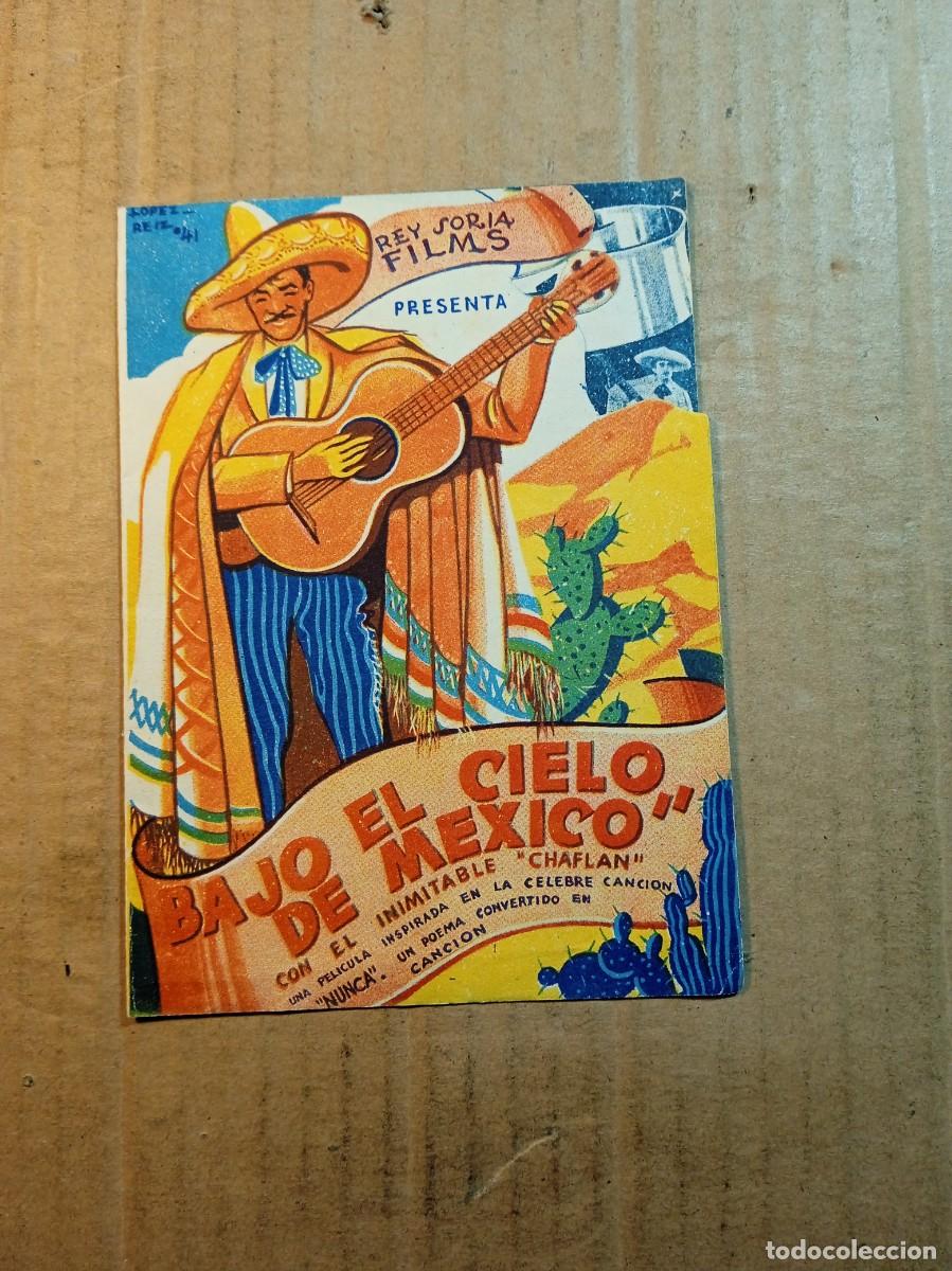  Foglietti di film di film antichi di cinema: FOLLETO DE MANO TROQUELADO BAJO EL CIELO DE M&Eacute;XICO