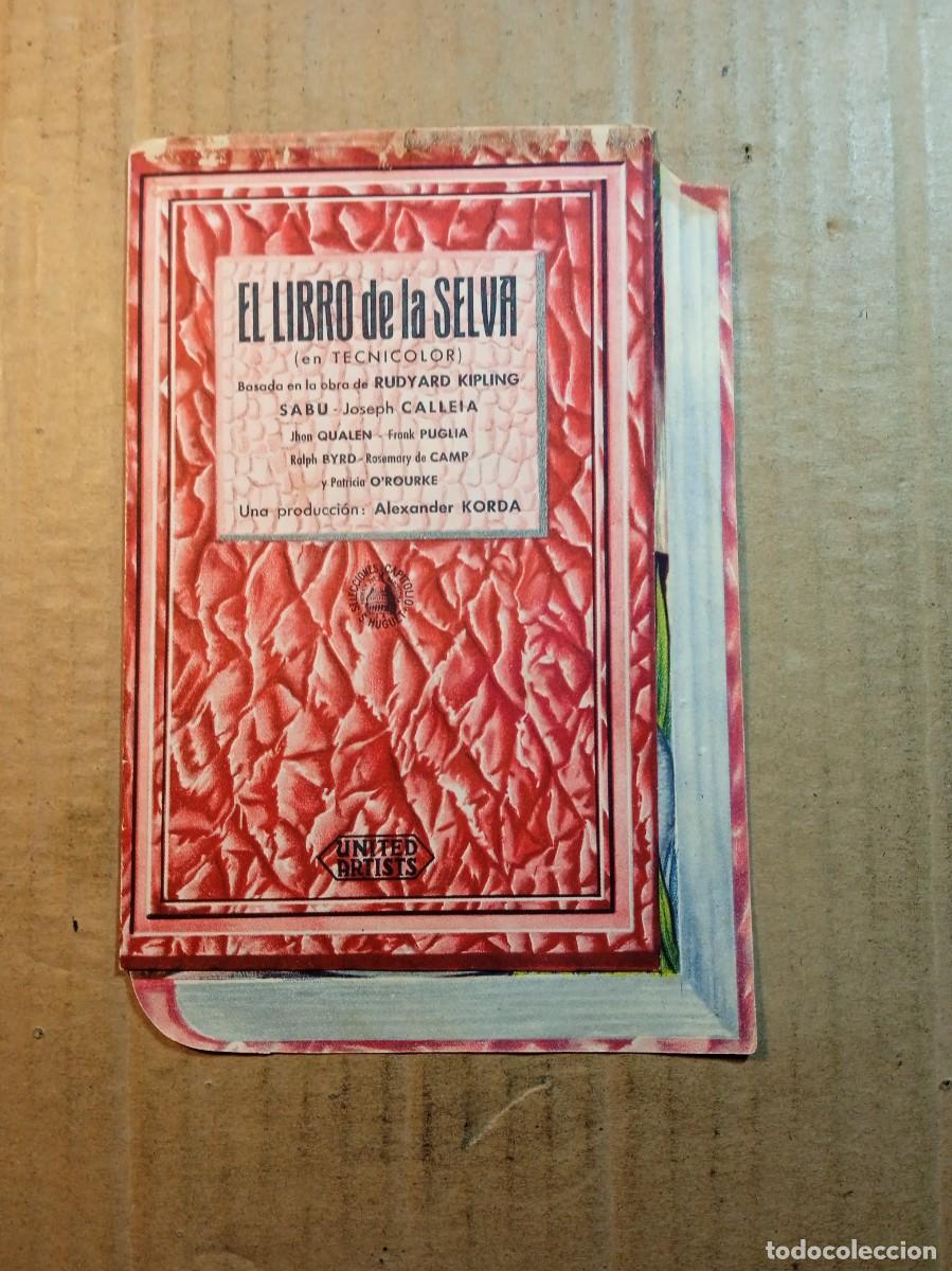 Cine: FOLLETO DE MANO TROQUELADO EL LIBRO DE LA SELVA