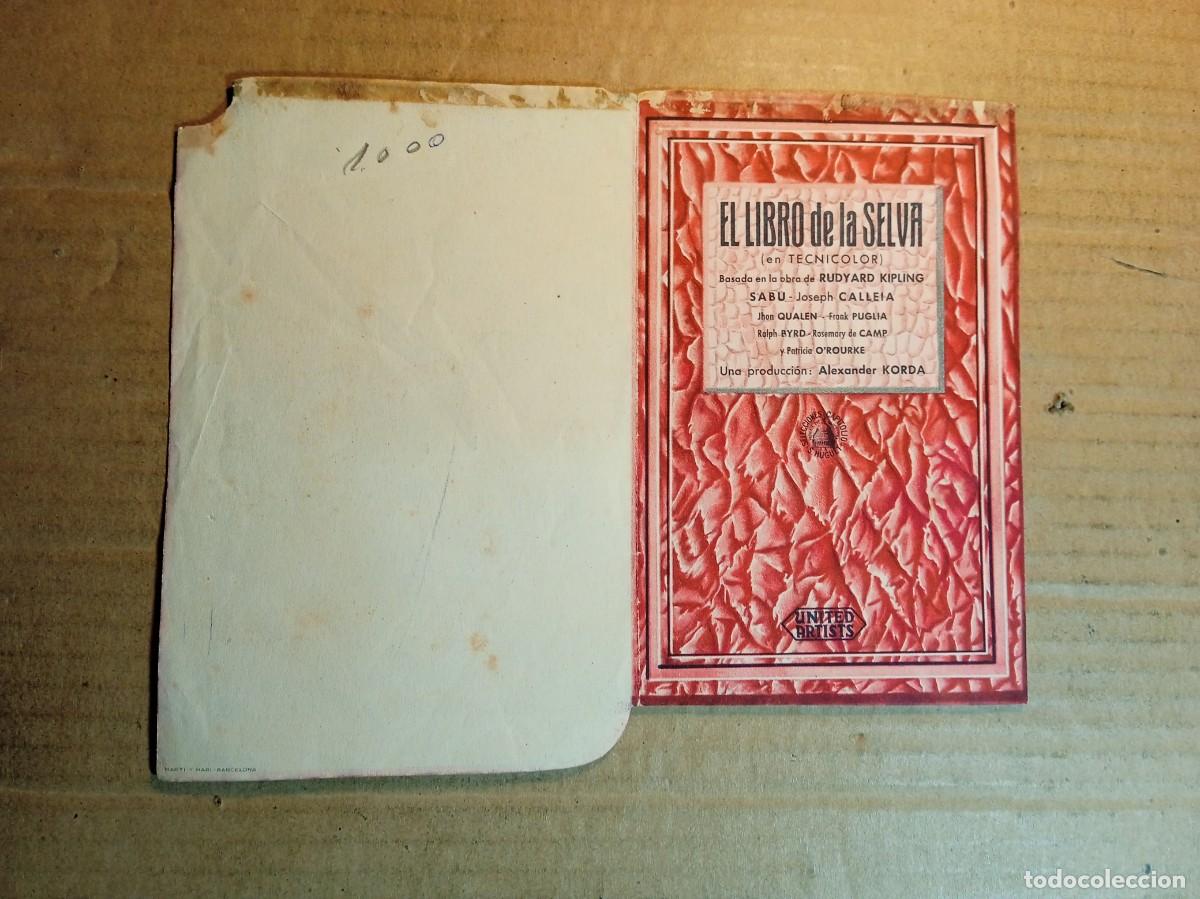 Cine: FOLLETO DE MANO TROQUELADO EL LIBRO DE LA SELVA - Foto 3