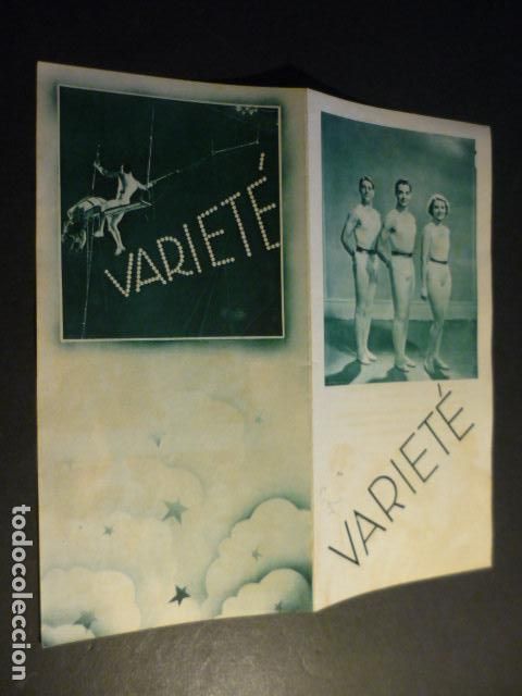  Foglietti di film di film antichi di cinema: VARIETE PROGRAMA DE MANO FOLLETO A&Ntilde;OS 30