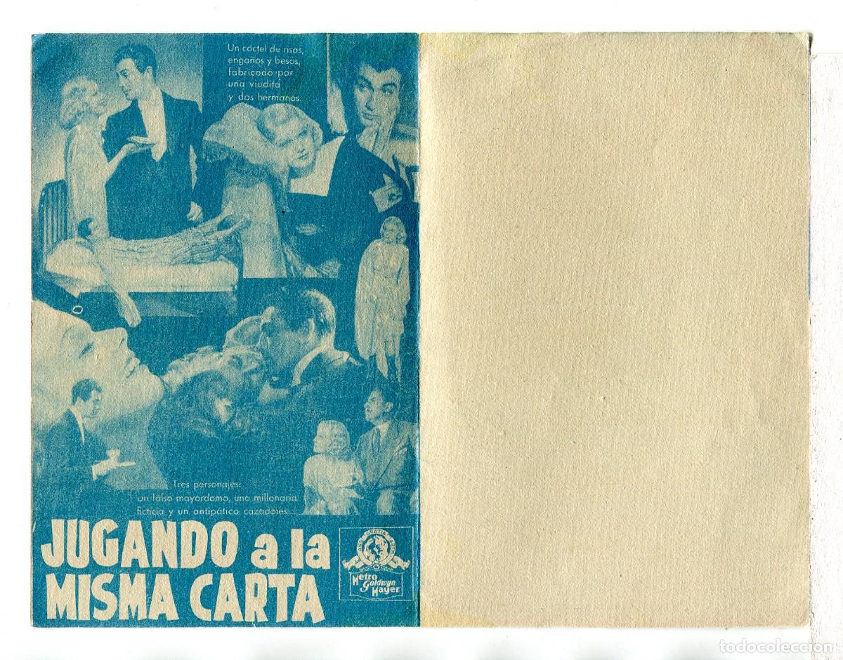 Cinema: JUGANDO A LA MISMA CARTA, con Robert Taylor.