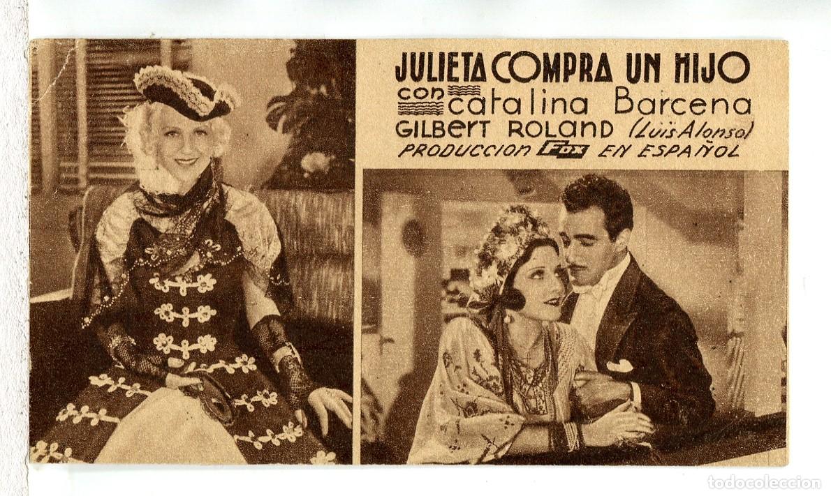 Kino: JULIETA COMPRA UN HIJO, con Gilbert Roland.