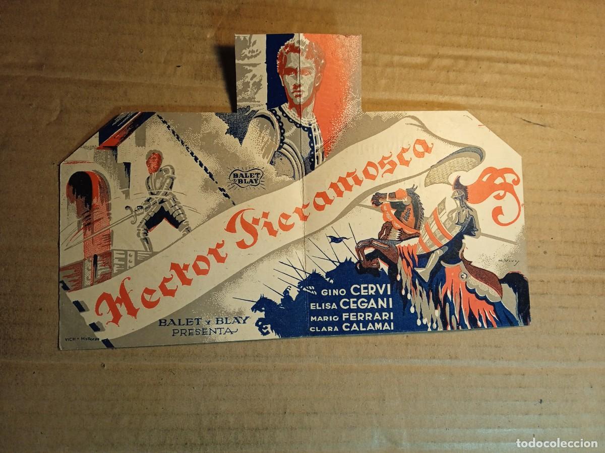 Cine: FOLLETO DE MANO TROQUELADO HECTOR FIERAMOSCA