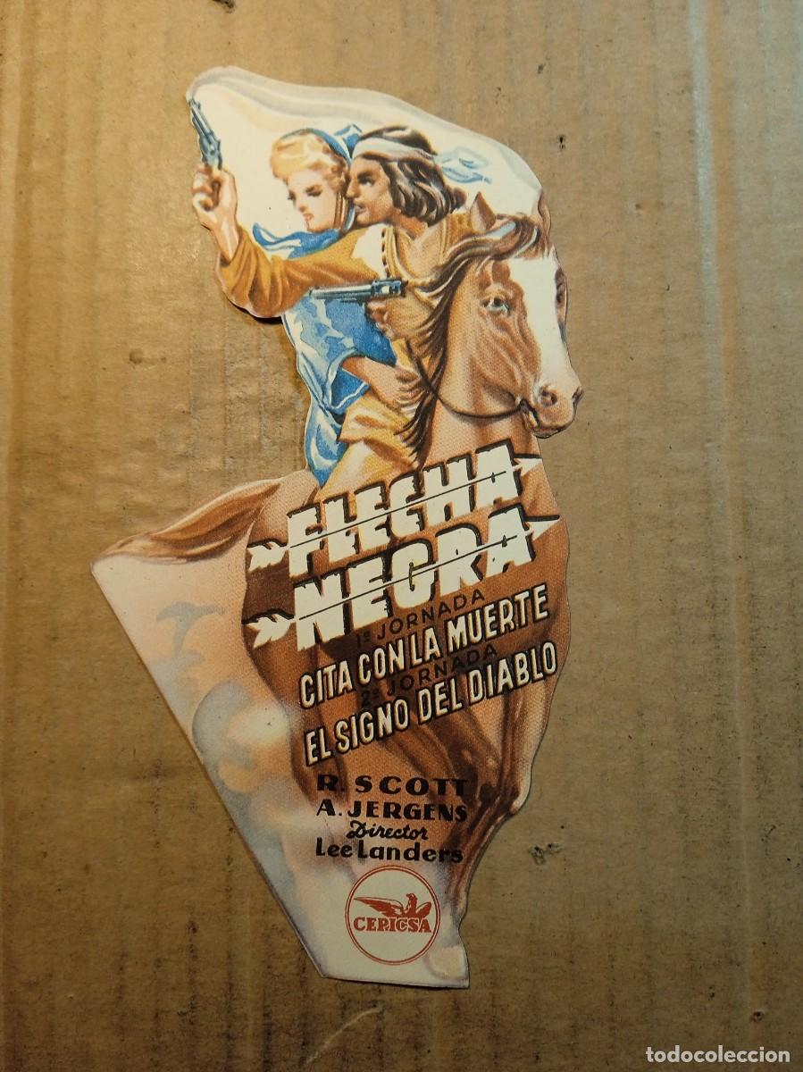  Flyers Publicitaires de films Anciens: FOLLETO DE MANO TROQUELADO FLECHA NEGRA