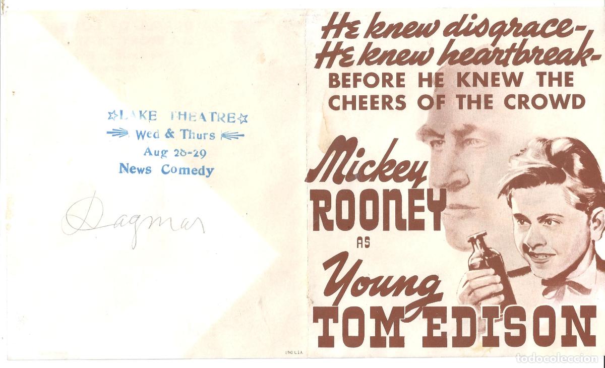Cine: PTCC 849 EL JOVEN EDISON PROGRAMA DOBLE AMERICANO MICKEY ROONEY - Foto 3