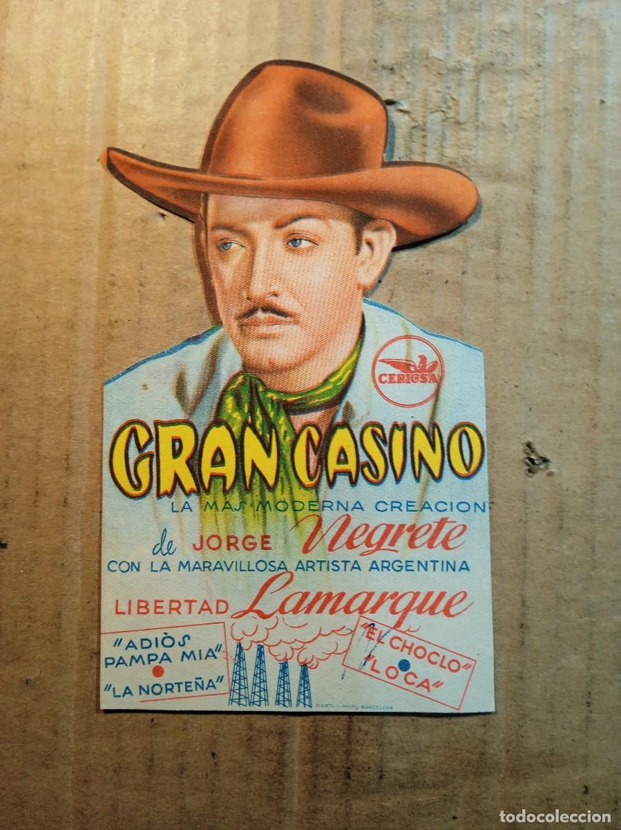  Flyers Publicitaires de films Anciens: FOLLETO DE MANO TROQUELADO GRAN CASINO