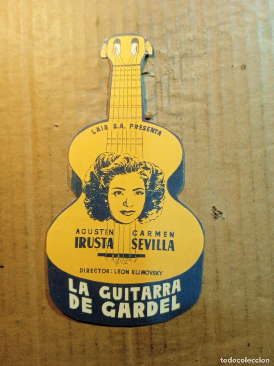 Cine: FOLLETO DE MANO TROQUELADO LA GUITARRA DE GARDEL
