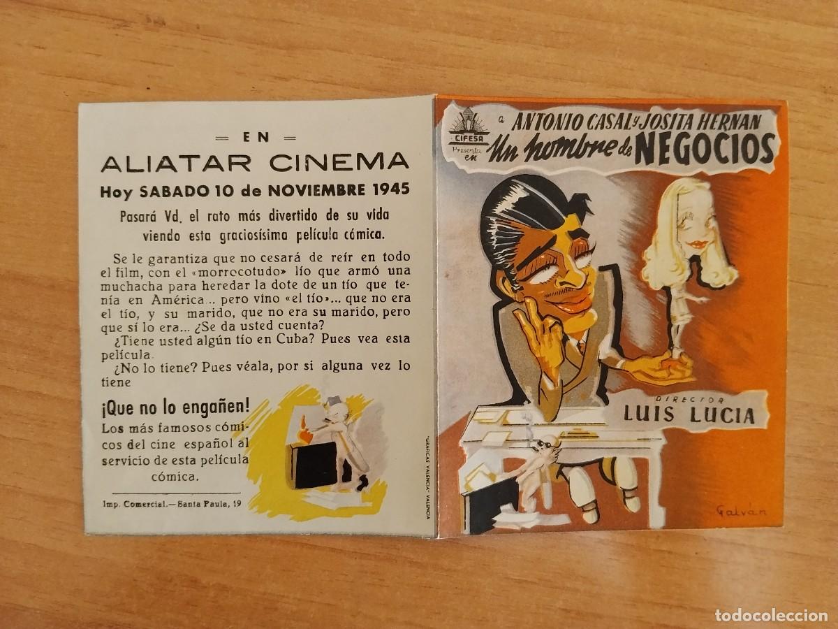  Foglietti di film di film antichi di cinema: TURQ-PROGRAMA DE LA PELICULA --UN HOMBRE DE NEGOCIOS