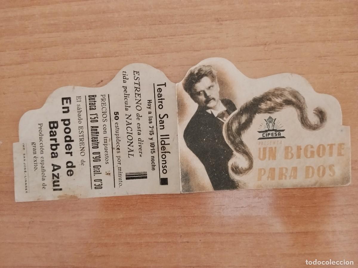  Foglietti di film di film antichi di cinema: TURQ-PROGRAMA DE LA PELICULA --UN BIGOTE PARA DOS