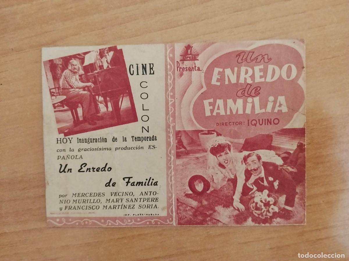 Cine: TURQ-PROGRAMA DE LA PELICULA --UN ENREDO DE FAMILIA (rojo)