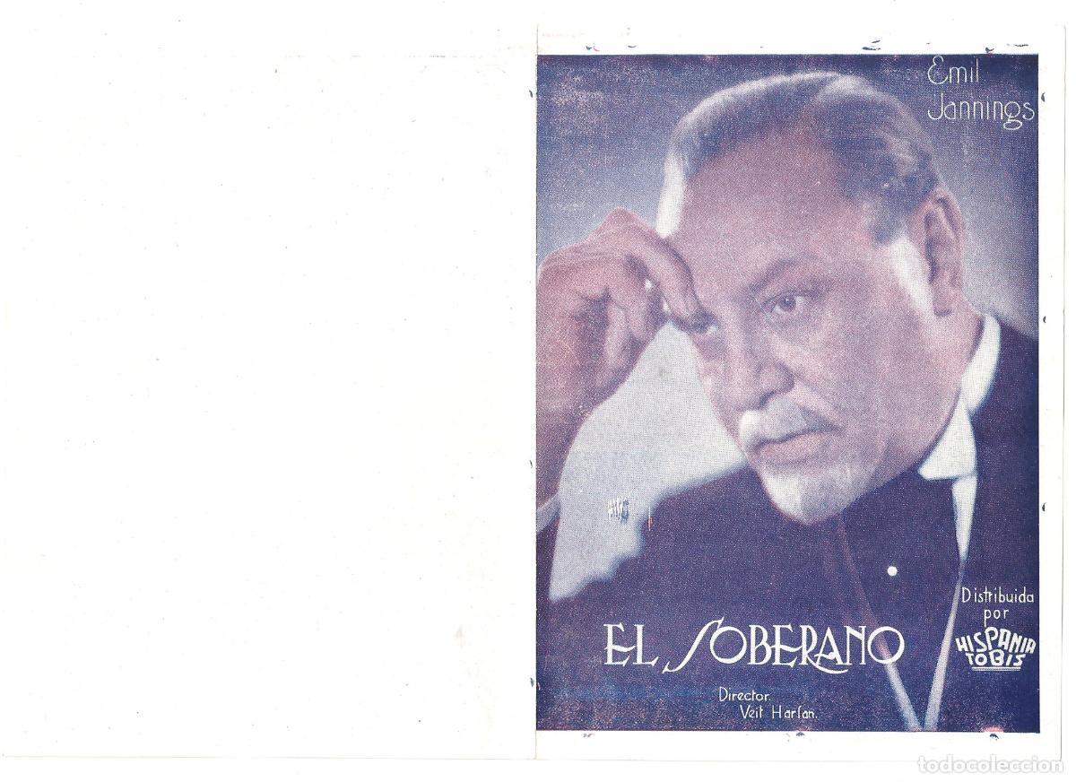 Cine: PTCC 850 EL SOBERANO PROGRAMA DOBLE HISPANIA TOBIS EMIL JANNINGS - Foto 2