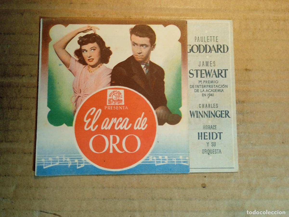 Folhetos de m&atilde;o de filmes antigos de cinema: FOLLETO DE MANO DOBLE DE LA PEL&Iacute;CULA EL ARCA DE ORO