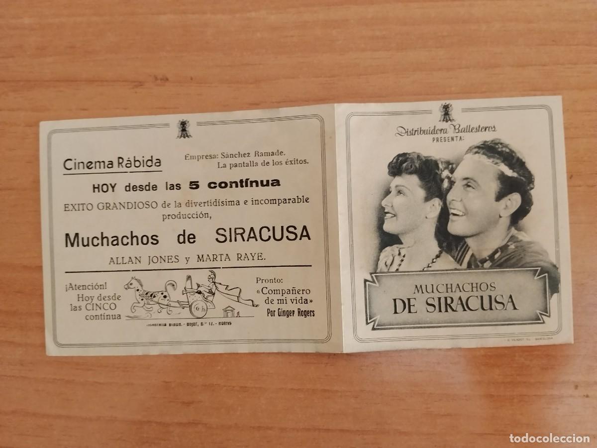 Cine: TURQ-PROGRAMA DE LA PELICULA --MUCHACHOS DE SIRACUSA