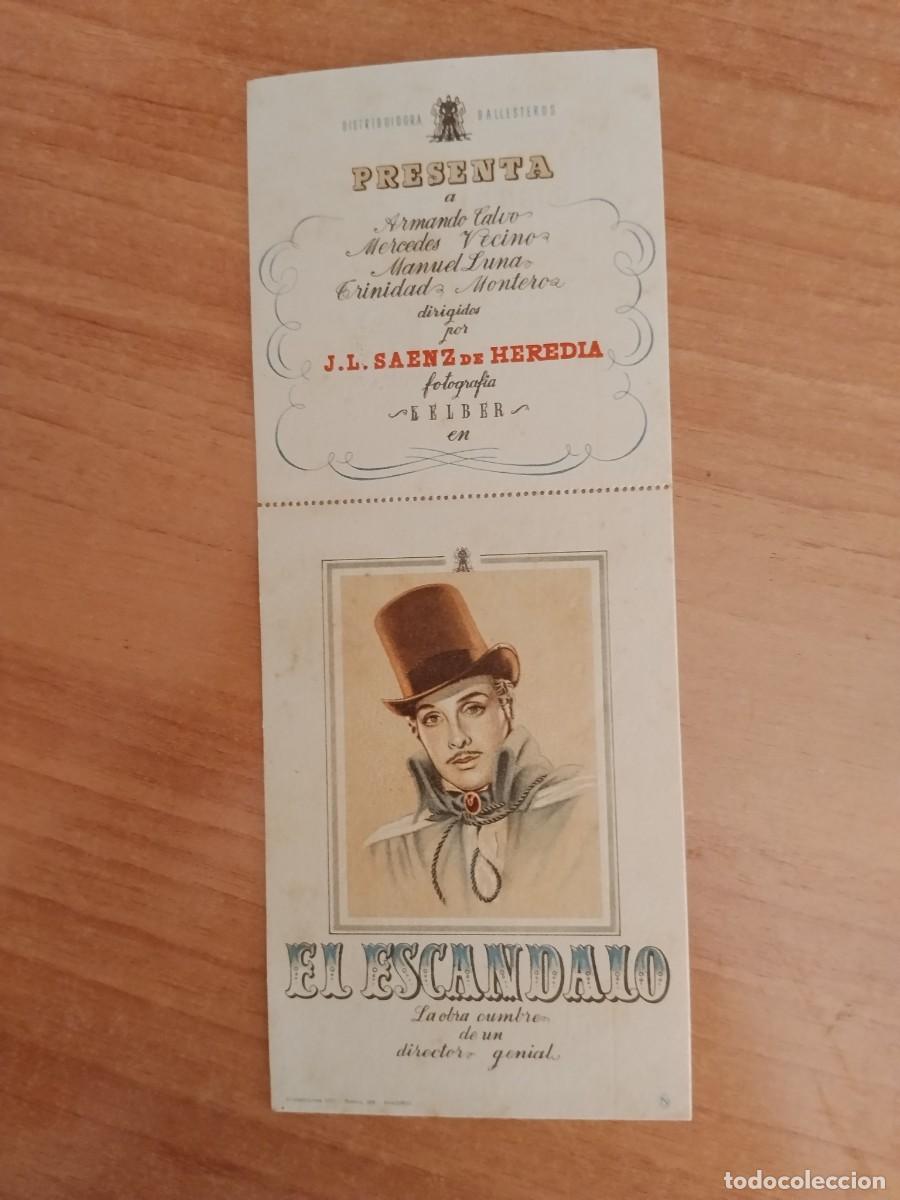 Folhetos de m&atilde;o de filmes antigos de cinema: TURQ-PROGRAMA DE LA PELICULA --EL ESCANDALO
