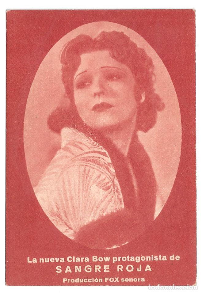 Cine: PTCC 850 SANGRE ROJA PROGRAMA TARJETA FOX CLARA BOW GILBERT ROLAND THELMA TODD